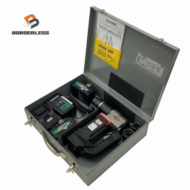 ☆中古品☆TONE トネ 36V コードレスシャーレンチ CSM220 マルチボルトバッテリー2個(BSL36B18)充電器 ケース付 充電式シャーレンチ128328