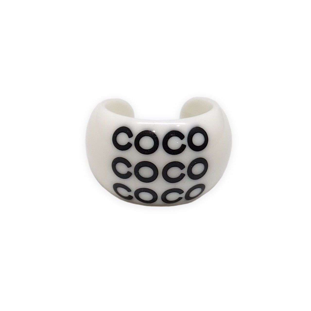 CHANEL シャネル COCO ココマーク リング 13-14号 指輪 ホワイト 