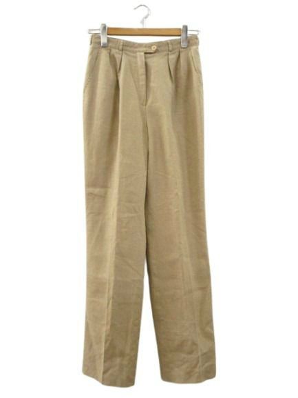 ヴィンテージ VINTAGE Giorgio Sant'angelo リネン ポリ 2タック スラックス size10 ポーランド製 ベージュ