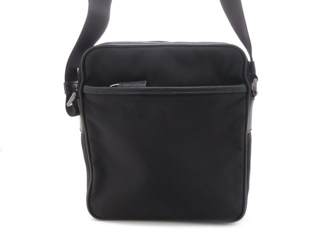 PRADA プラダ バッグ Re-Nylon ショルダーバッグ ブラック ナイロン/サフィアーノ ﾊﾞｯｸﾞ ショルダーバッグ ナイロン ブラック ブラック ユニセックス【中古】