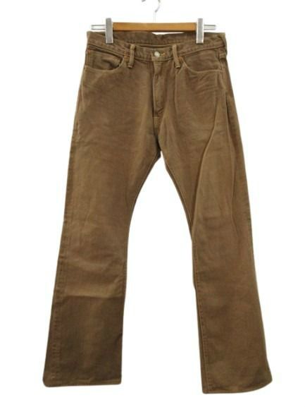 ザ フラットヘッド THE FLAT HEAD カラーデニムパンツ ブーツカット ブラウン 茶色 W32 L38 綿 コットン ボトムス