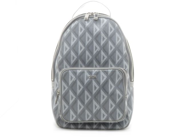 Dior ディオール バッグ CDダイヤモンド ライダースリングバッグ グレー PVC/レザー ﾊﾞｯｸﾞ リュック・デイパック コーティングキャンバス/レザー グレー グレー ユニセックス【中古】