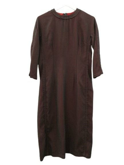 コムデギャルソン COMME des GARCONS ワンピース 五分袖 膝下丈 ブラック 黒 赤 90’s