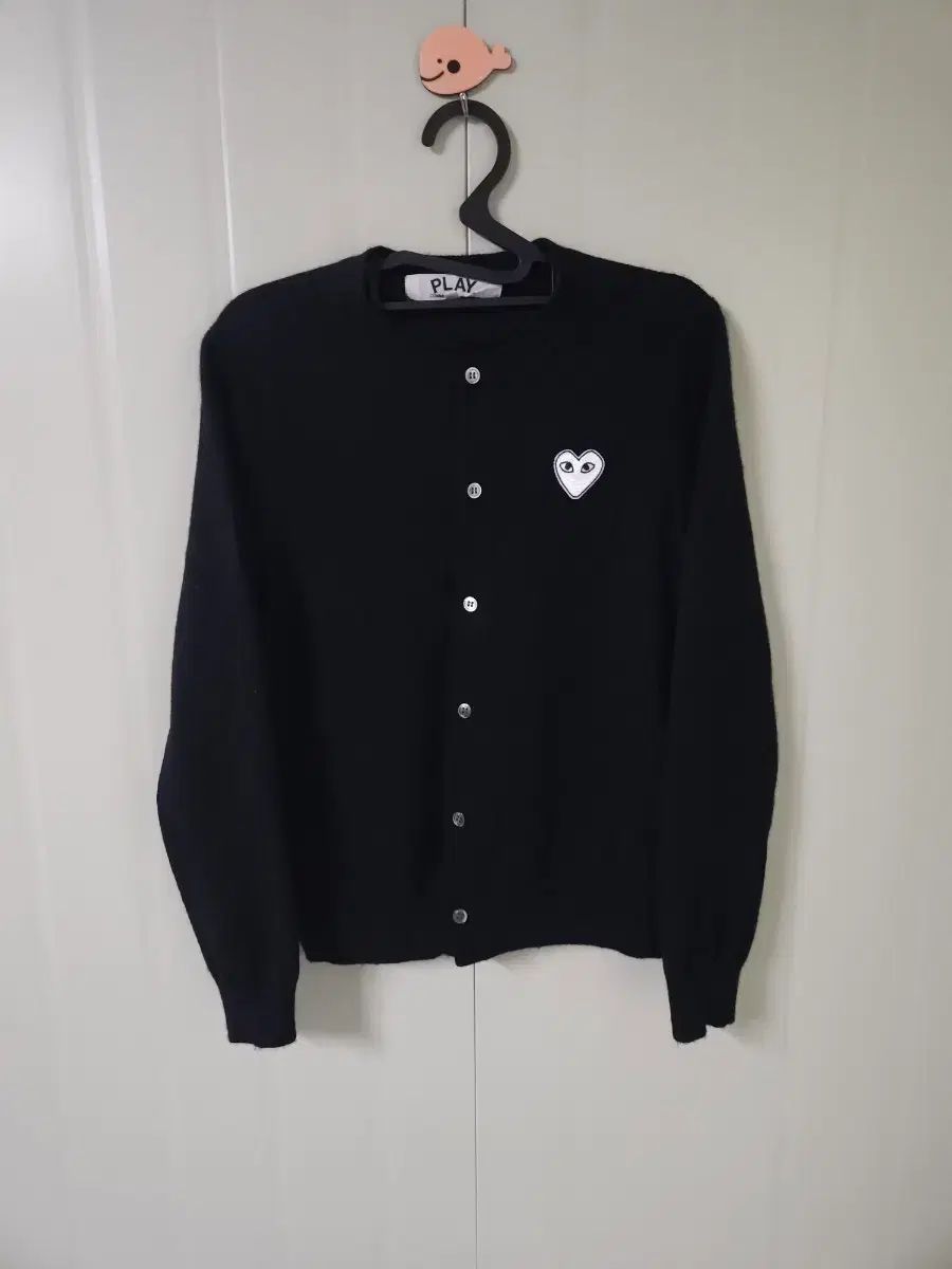 COMME des GARCONS ブラック ハート ワッペン カーディガン L
