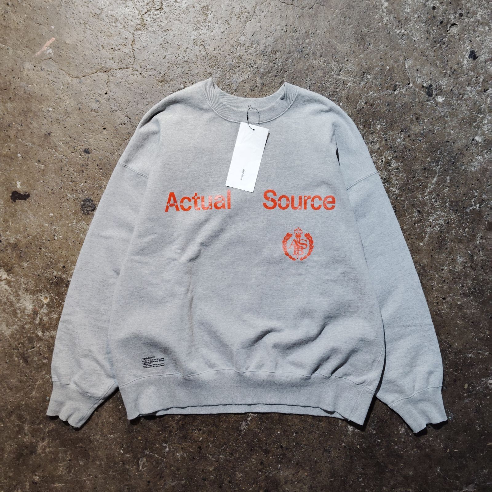 FreshService × Actual Source 24aw LIGHT OZ CREW NECK SWEAT \