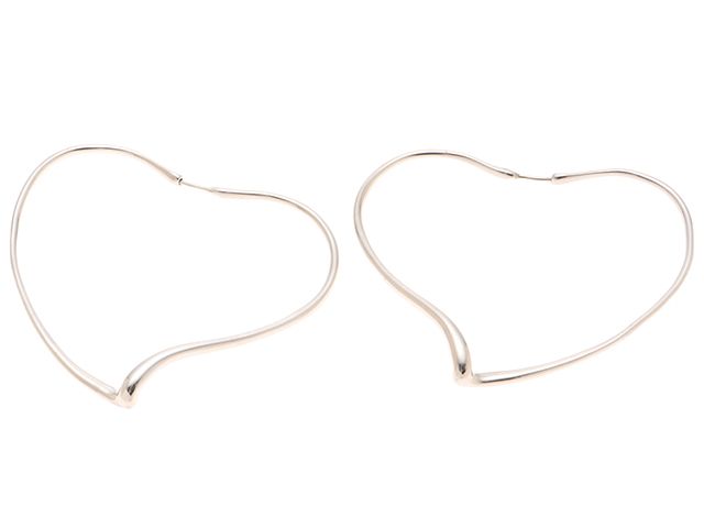 TIFFANY&Co. ティファニー ジュエリー オープンハートフープピアス/SV/11.0g 貴金属・宝石 エルサ・ペレッティ ピアス シルバー SV シルバー シルバー レディース【中古】