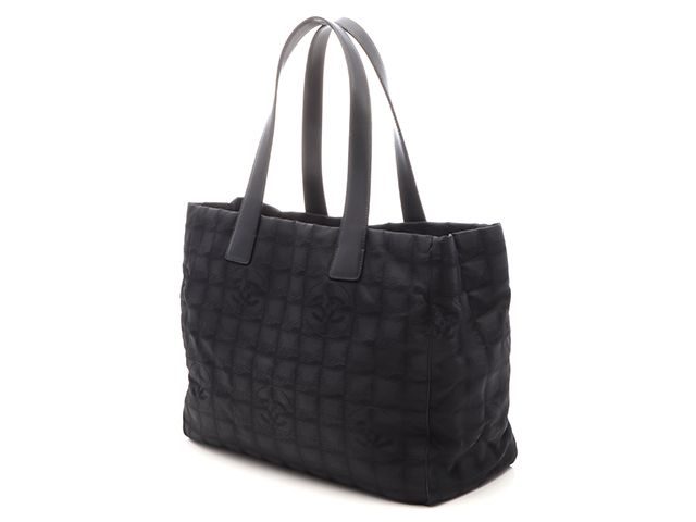 CHANEL シャネル バッグ ニュートラベルライントートPM ブラック/GP ナイロン/カーフ ﾊﾞｯｸﾞ A15991 トートバッグ ナイロン/カーフ ブラック レディース【中古】