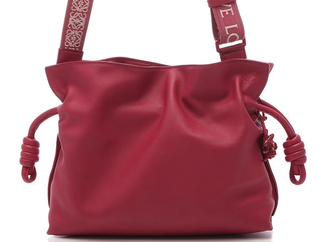 LOEWE ロエベ バッグ フラメンコ クラッチ ミディアム ルビーレッド ﾊﾞｯｸﾞ A411FC1X83 ショルダーバッグ レザー ルビーレッド レディース【中古】