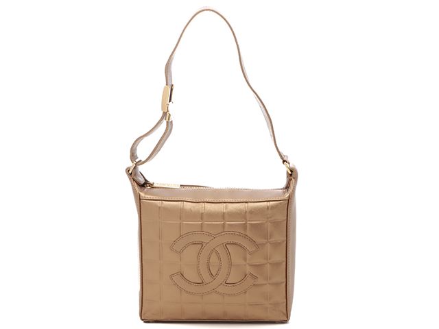 CHANEL シャネル バッグ チョコバー ワンショルダー ゴールド/GP ラムスキン バッグ ハンドバッグ ラムスキン ゴルード ゴールド レディース【中古】