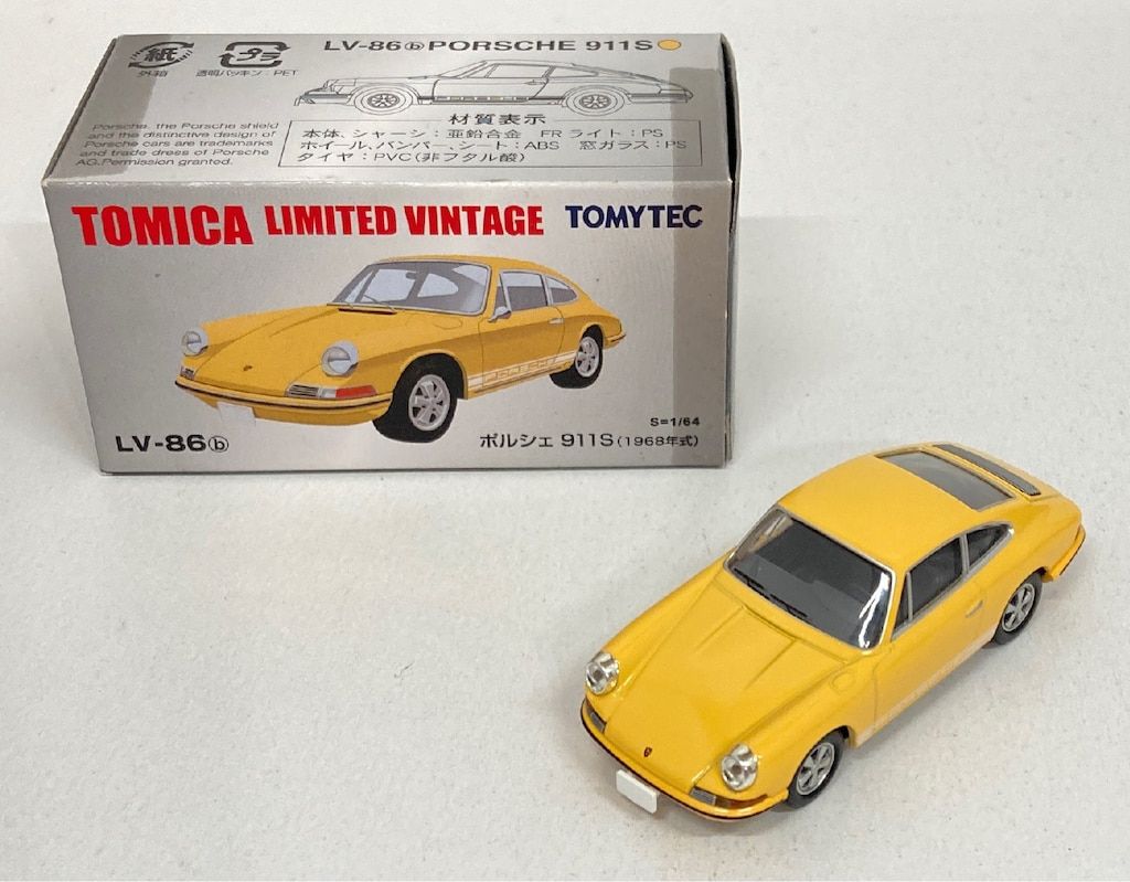 トミーテック TOMICA LIMITED VINTAGE ポルシェ 911S(1968年式)(イエロー) LV-86b