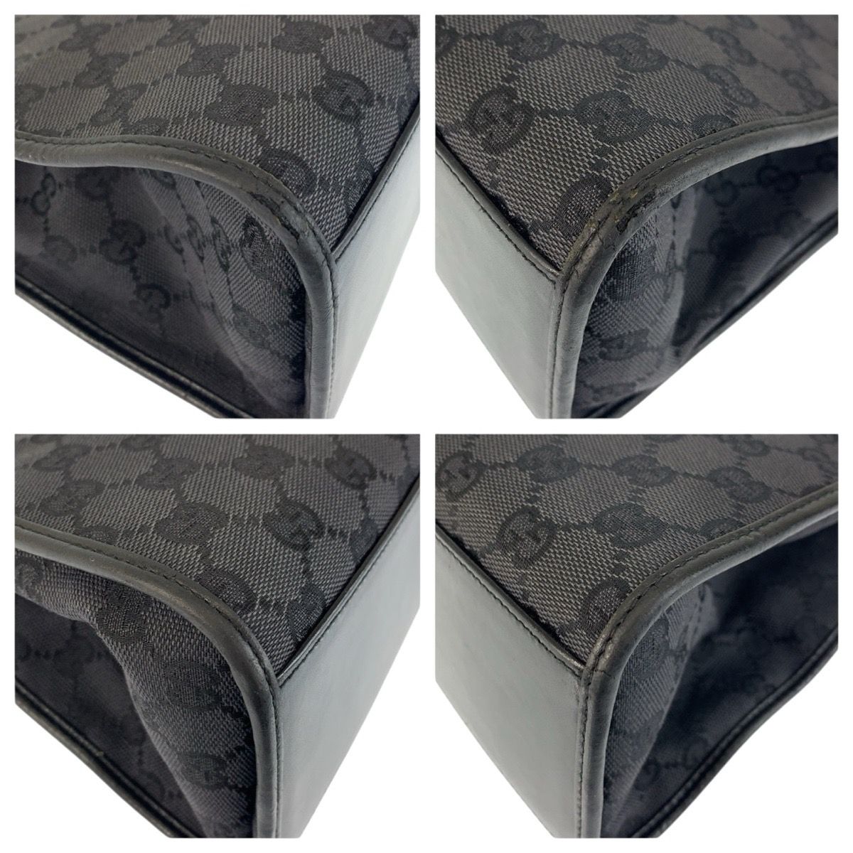 GUCCI グッチ ジャッキー ブラック 黒 シルバー金具 GGキャンバス 