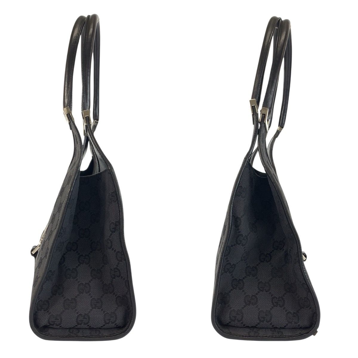 GUCCI グッチ ジャッキー ブラック 黒 シルバー金具 GGキャンバス 