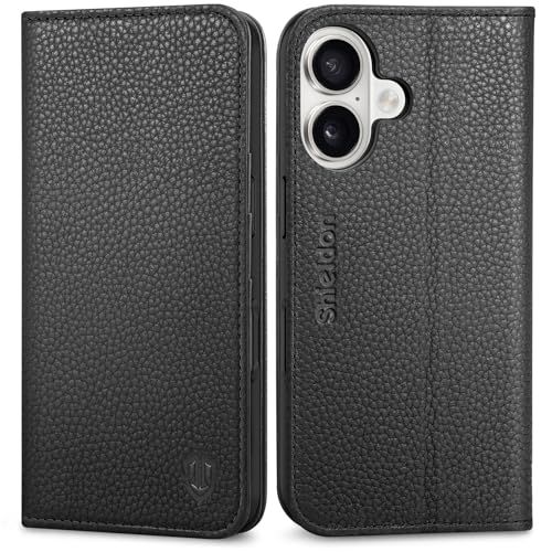 ☆新品☆SHIELDON iPhone16 対応ケース 手帳型 本革 あいふぉん 16用 スマホカバー 衝撃吸収 TPU素材 カード収納 横置きスタンド機能 マグネット内蔵 [RFIDブロッキング] 全面保護 アイホン 16 対応 ケース 2 08cd3b86