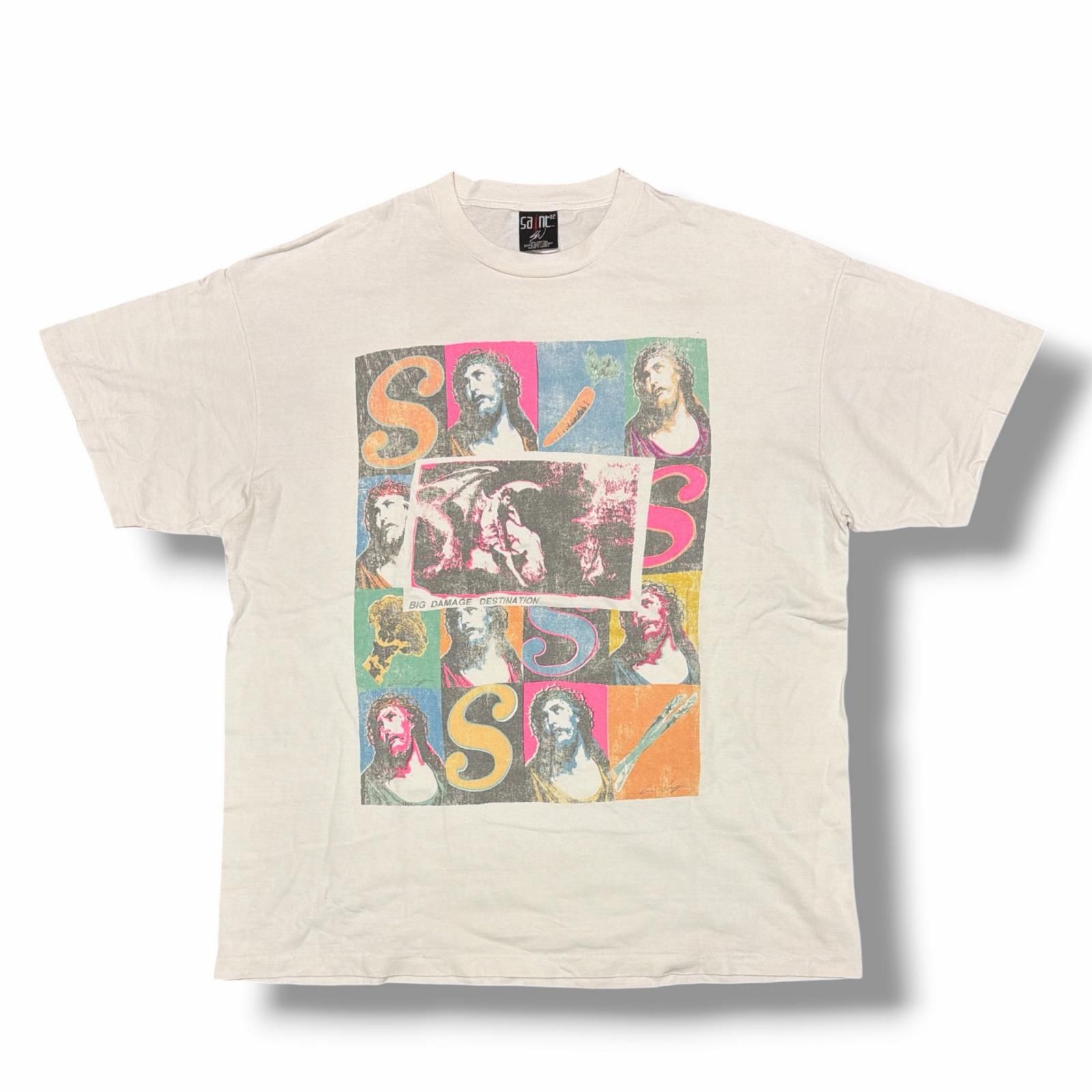 SAINT MICHAEL × Sean Wotherspoon 24SS SW SS TEE / VEGES コラボTシャツ カットソー セントマイケル × ショーン・ウェザースプーン SM-YS8-0000-C15 ホワイト XXXL （15717M）