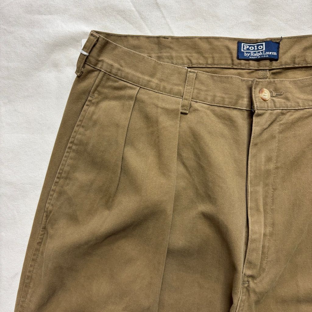 90s表記W36 USA製　 Ralph Lauren チノパンツ　アメカジ　古着　アメリカ古着　都内　中野区　古着屋　2タック　ラルフローレン
