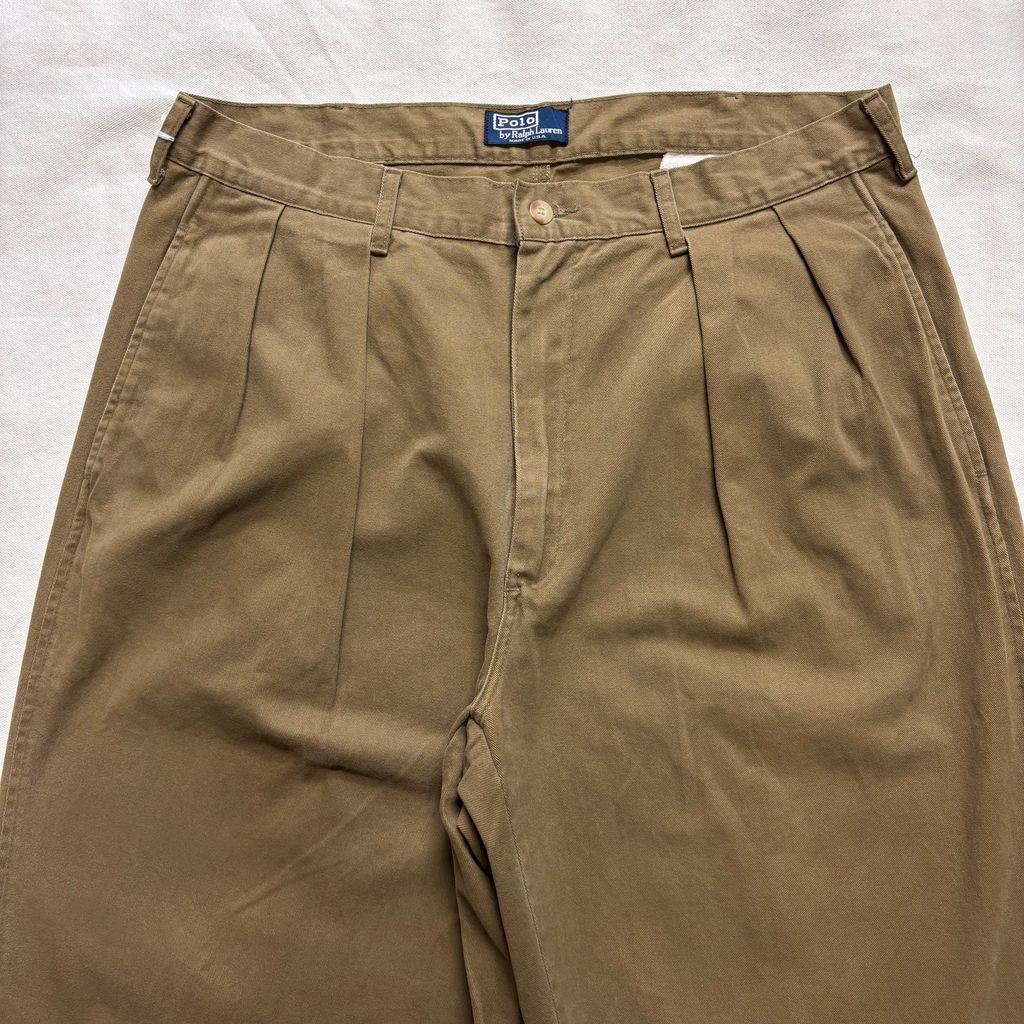 90s表記W36 USA製 Ralph Lauren チノパンツ アメカジ 古着 アメリカ古着 都内 中野区 古着屋 2タック ラルフローレン 90s表記W36 USA製 Ralph Lauren チノパンツ アメカジ 古着 アメリカ古着 都内 中野区 古着屋 2タック ラルフローレン