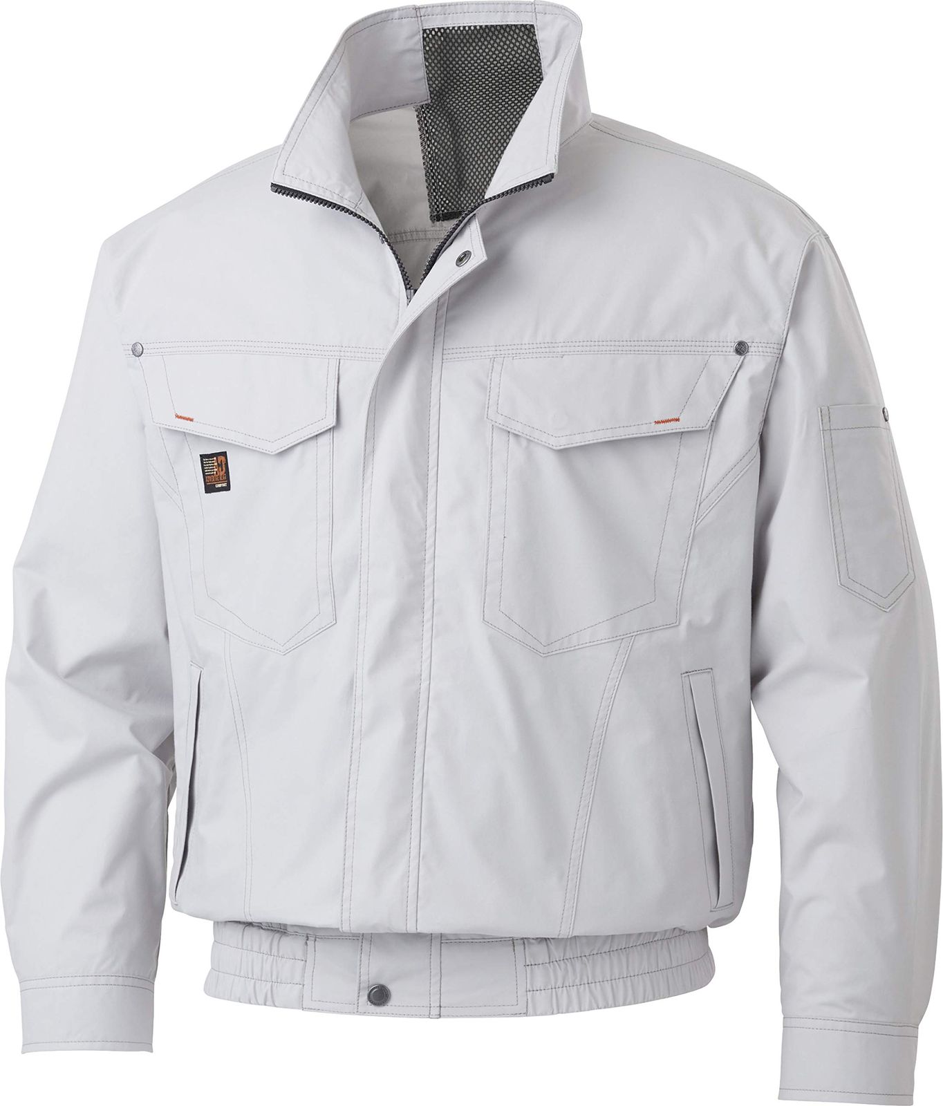 新品 サンエス(SUN-S) 空調風神服 ファンネット付き長袖ブルゾン KU91400V シルバー M 【服のみ】