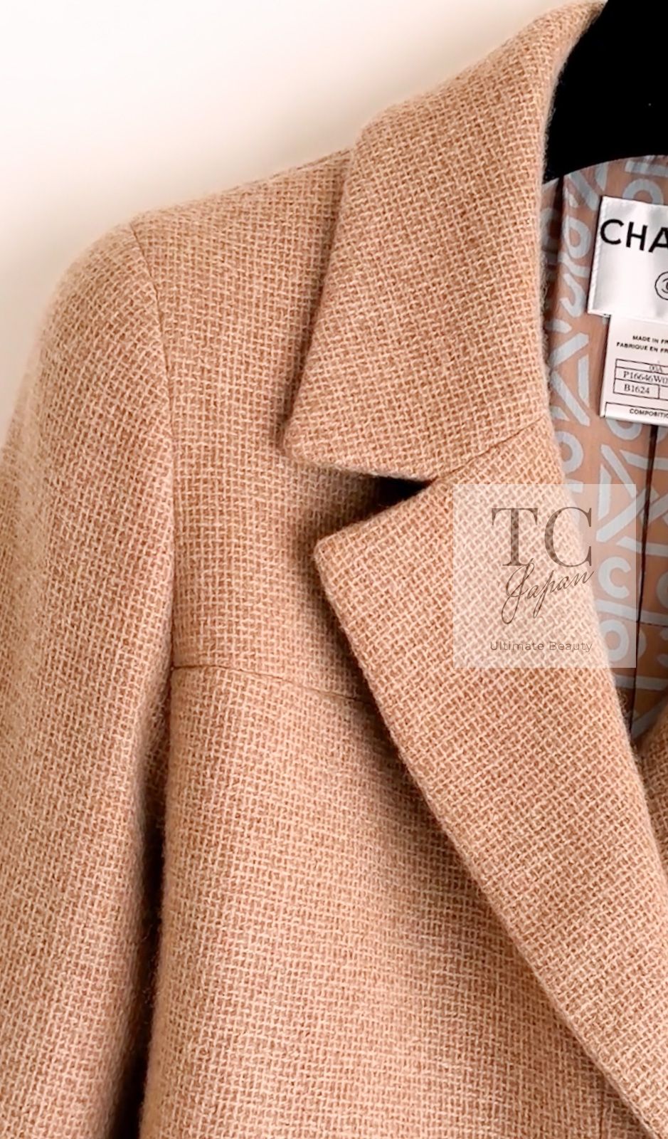 シャネル ジャケット CHANEL キャメル カシミア 100% ジッパー ランウェイ登場 カール・ラガーフェルド ヴィンテージ 55万 超美品 36 38