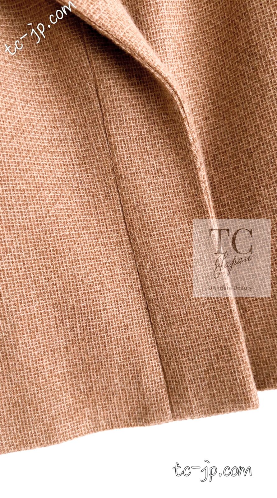 シャネル ジャケット CHANEL キャメル カシミア 100% ジッパー ランウェイ登場 カール・ラガーフェルド ヴィンテージ 55万 超美品 36 38