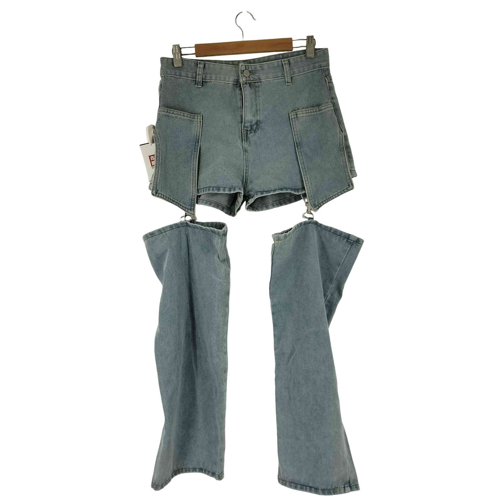 ユーズドフルギ USED古着 2WAY セパレートデニムパンツ レディース JPN：XL