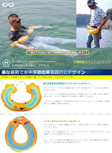 BASARO (バサロ) AIRLEGATO 国土交通省型式承認品 桜マーク タイプA 手動膨脹式 ライフジャケット 桜マーク付き 救命胴衣 全航行区域対応 大人用 釣り 腰 腰巻き 対応70?120cm 日本メーカー B-Lifejac-I 1f0eb1db