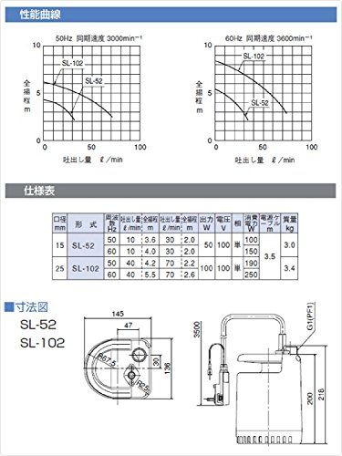 寺田ポンプ製作所 テラダ(TERADA) ファミリ-ポンプ 水中ポンプ 50/60Hz SL-102★m 0f8878c4 寺田ポンプ製作所 テラダ(TERADA) ファミリ-ポンプ 水中ポンプ 50/60Hz SL-102★m 0f8878c4