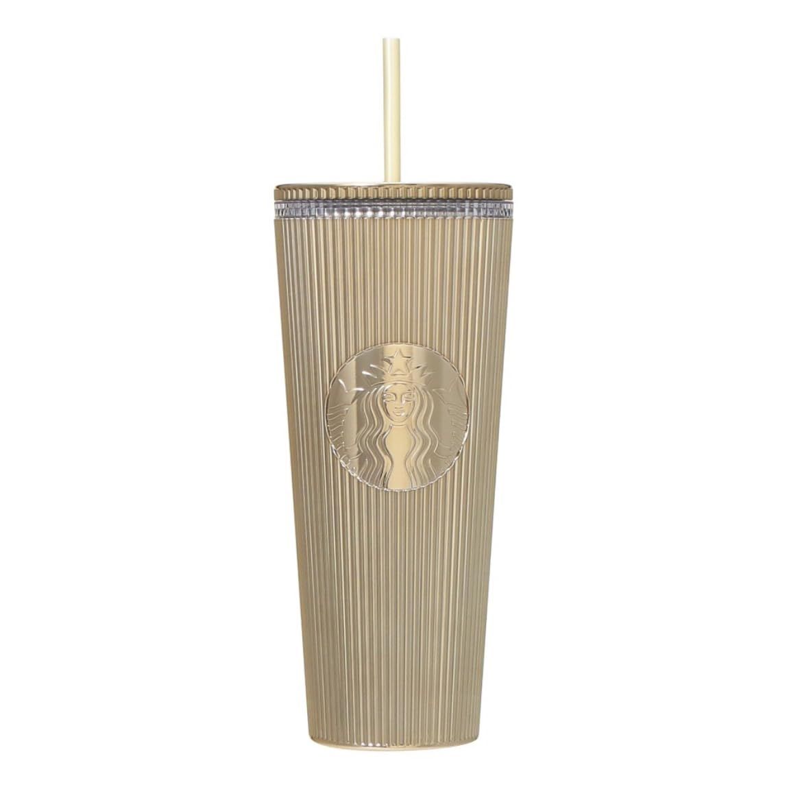 新品 STARBUCKS スタバ スターバックス ホリデー2025 エレガント ロゴコールドカップタンブラー シャンパンゴールド 710ml 9,356円