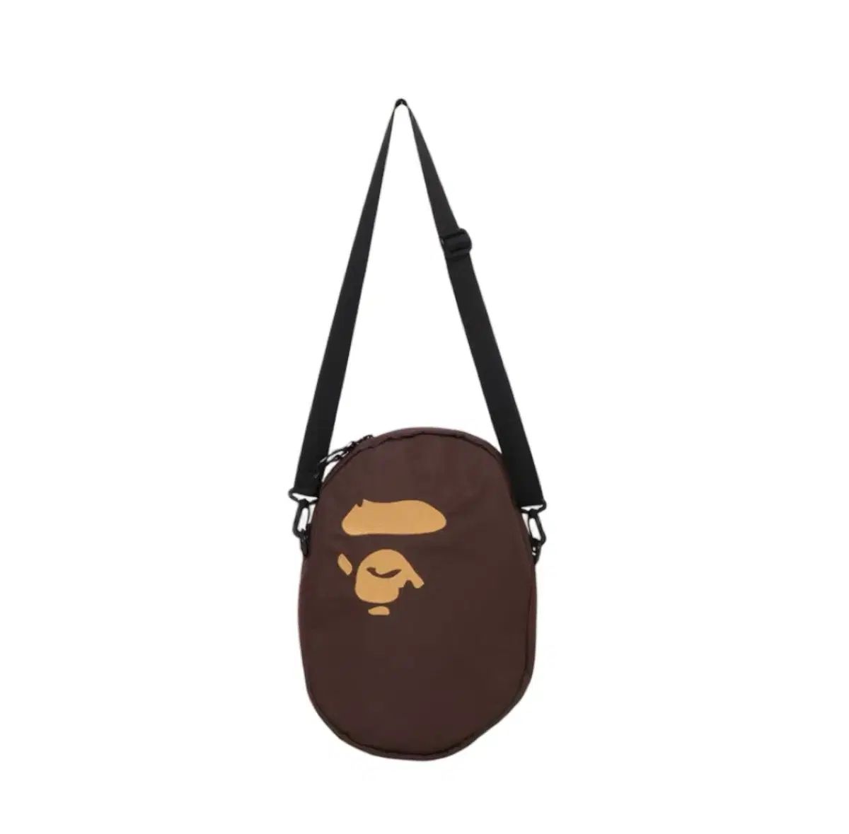 OS A BATHING APE アベイシングエイプ BIG エイプ HEAD ヘッド ショルダーバッグ ブラウン -26ss