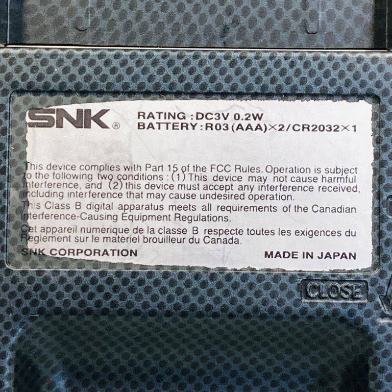 ジャンク】SNK ネオジオポケット カラー 本体 カーボンブラック NGPC