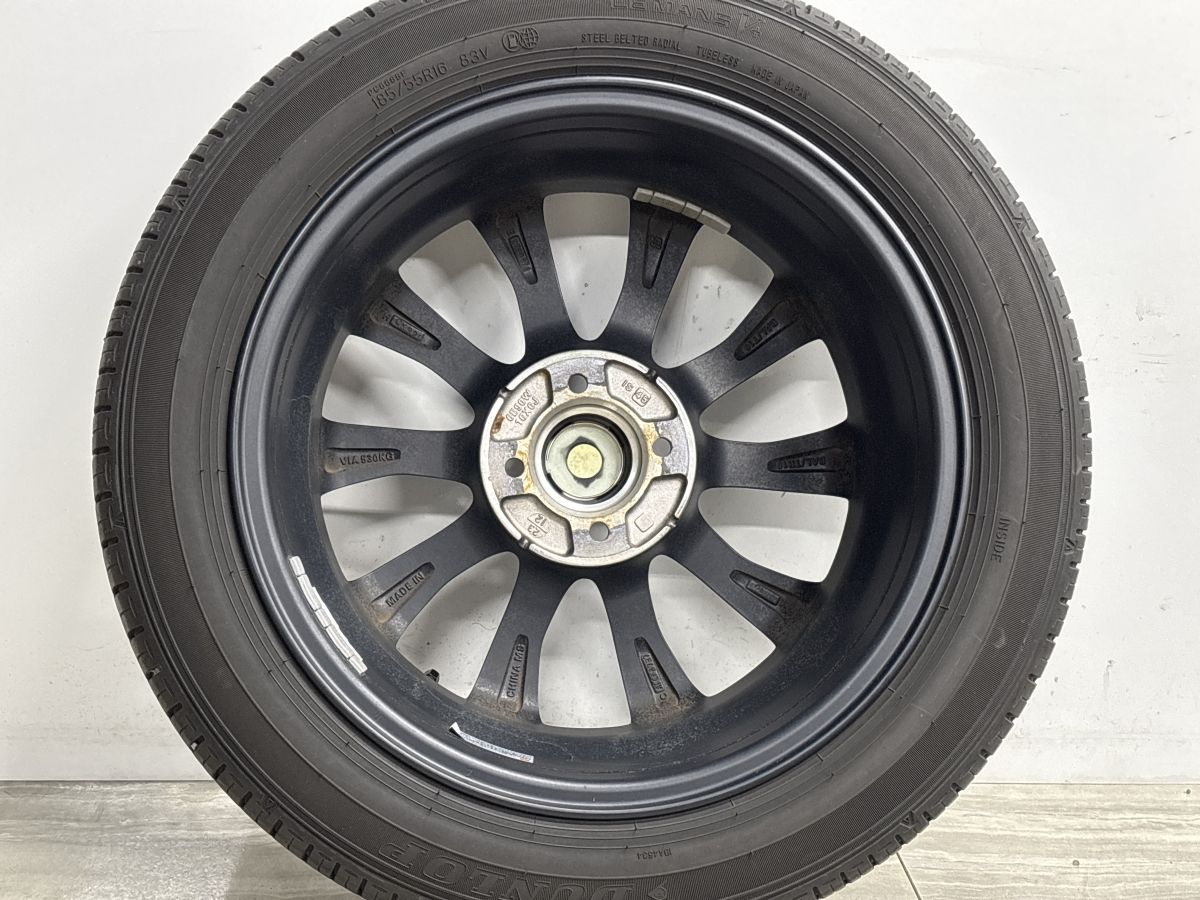 【2024年製 バリ溝 美品】バルミナ 16in 6J+45 PCD100 ダンロップ ルマン V+ 185/55R16 ヤリス カローラ フィールダー フィット スイフト