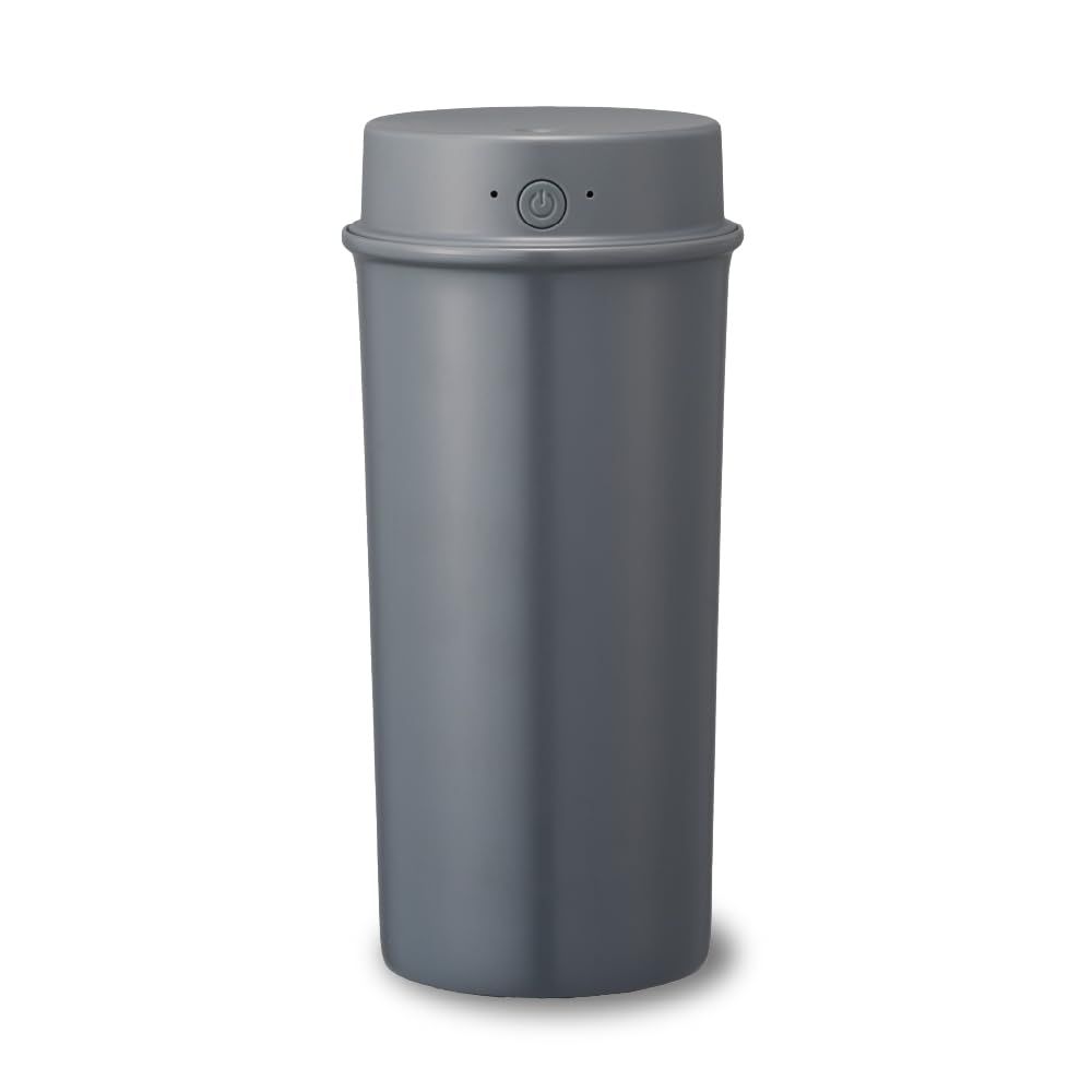 【倒れにくい加湿器】 ドウシシャ 加湿器 小型 ポータブル スリム 卓上 超音波式 カンタン給水 コードレス充電式 USB 400ml Korobaan KWA-054B グレーkk