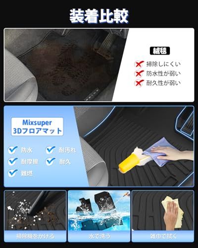Mixsuper 新型 プリウス 60 フロアマット 立体カーマット PRIUS60 ZVW60 ZVW65 MXWH60 MXWH65 3Dフロアマット 防水マット 2023年1月? プリウス カスタムパーツ TPE素材 車種専用設計 防水性 耐摩擦 耐kk Mixsuper 新型 プリウス 60 フロアマット 立体カーマット PRIUS60 ZVW60 ZVW65 MXWH60 MXWH65 3Dフロアマット 防水マット 2023年1月? プリウス カスタムパーツ TPE素材 車種専用設計 防水性 耐摩擦 耐kk