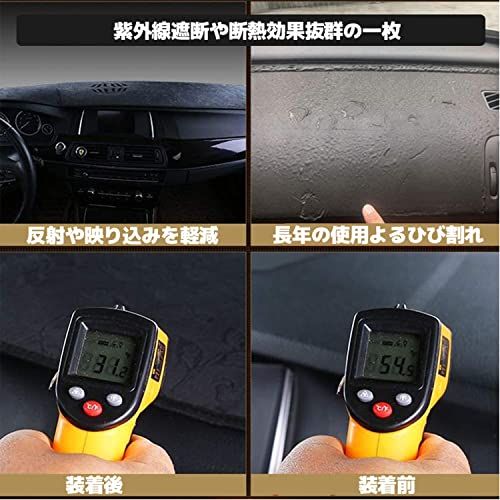 ダッシュボードマット トヨタ プリウス ZVW55 ZVW51 50系(2015年12月~) プリウスPHV ZVW52 50系(2017年3月~)専用設計 HUDあり ダッシュマット ダッシュボードカバー 紫外線パッド ズレ防止 滑り止め付き 日焼け対策kk