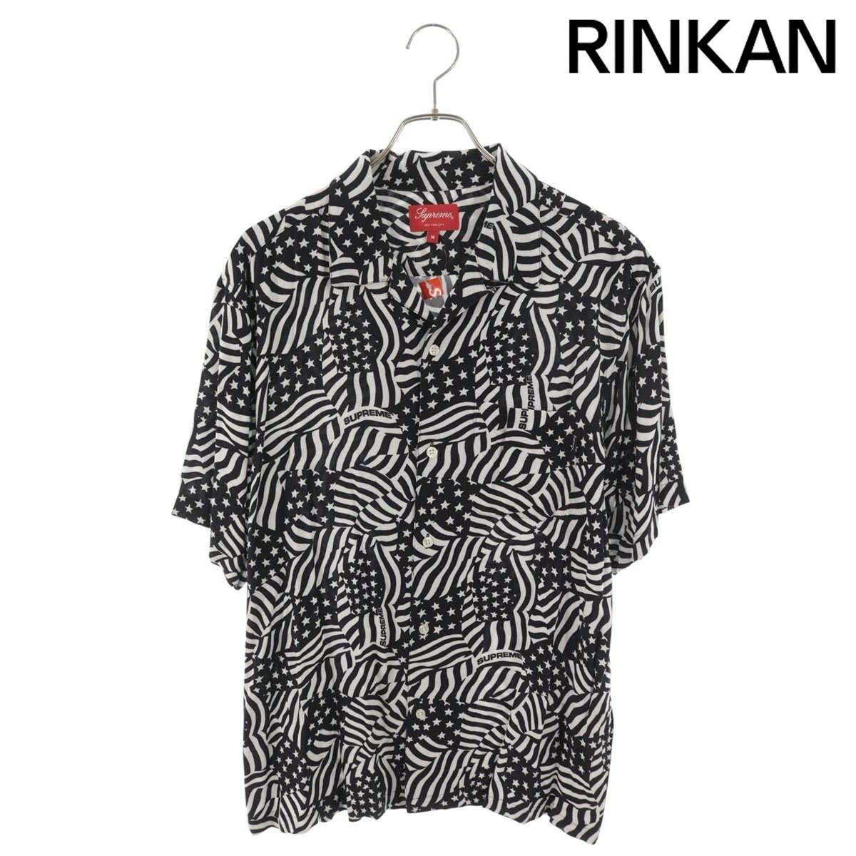 シュプリーム 20SS Flags Rayon Shirt フラッグレーヨン半袖シャツ メンズ M