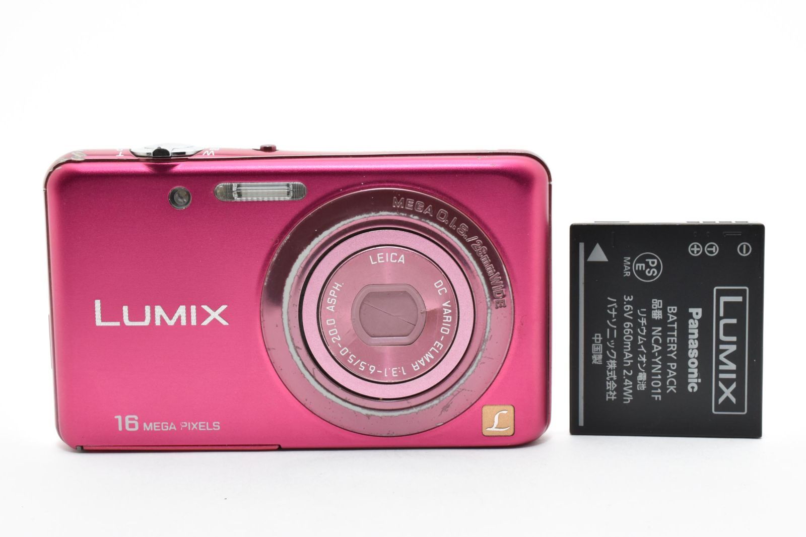 ★完動品★パナソニック Panasonic LUMIX DMC-FH7 ピンク コンデジ #BE005/5272 ★