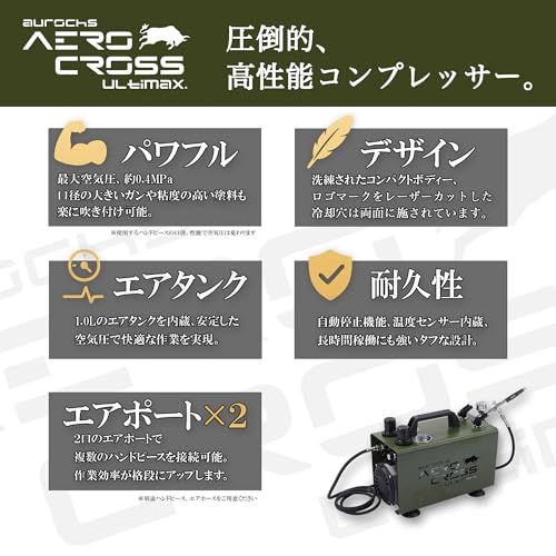 [aurochs] AERO CROSS ULTIMAX (アルティマックス）高性能コンプレッサー 単体モデル 1.0L エアタンク プラモデル 模型 ガンプラ (ミッドナイトブラック)(沖縄・離島の方不可) c29cc901