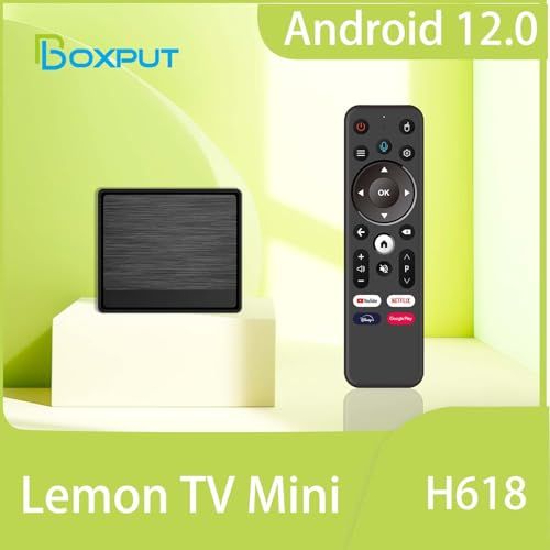 レモンテレビミニ TVボックス BOXPUT アンドロイドボックス 2024 Allwinner H618 2GB RAM 16GB ROM Android 12.0搭載 BT5.4 音声リモコン付き(電池は付属しません)(沖縄・離島の方不可 a732b889 レモンテレビミニ TVボックス BOXPUT アンドロイドボックス 2024 Allwinner H618 2GB RAM 16GB ROM Android 12.0搭載 BT5.4 音声リモコン付き(電池は付属しません)(沖縄・離島の方不可 a732b889