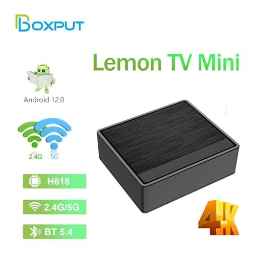レモンテレビミニ TVボックス BOXPUT アンドロイドボックス 2024 Allwinner H618 2GB RAM 16GB ROM Android 12.0搭載 BT5.4 音声リモコン付き(電池は付属しません)(沖縄・離島の方不可 a732b889 レモンテレビミニ TVボックス BOXPUT アンドロイドボックス 2024 Allwinner H618 2GB RAM 16GB ROM Android 12.0搭載 BT5.4 音声リモコン付き(電池は付属しません)(沖縄・離島の方不可 a732b889