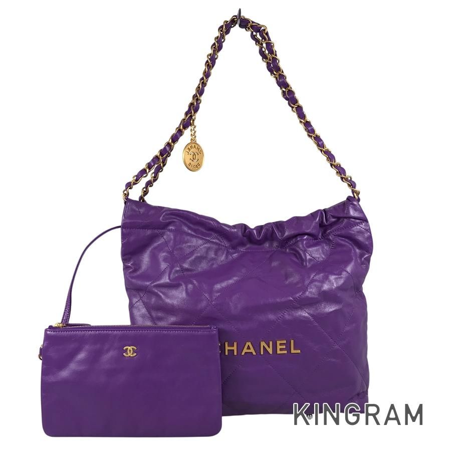 シャネル CHANEL シャネル22 スモール レザー ショルダーバッグ ssh【中古】