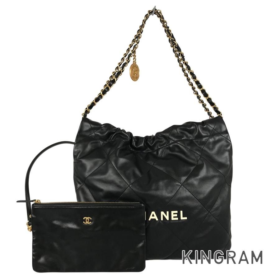 シャネル CHANEL シャネル22 スモール レザー ショルダーバッグ ssh【中古】