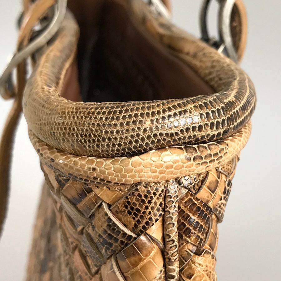 ボッテガヴェネタ BOTTEGA VENETA イントレチャート 水蛇 パイソン トートバッグ sh【中古】 ボッテガヴェネタ BOTTEGA VENETA イントレチャート 水蛇 パイソン トートバッグ sh【中古】