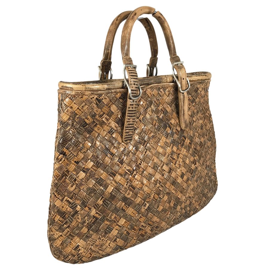 ボッテガヴェネタ BOTTEGA VENETA イントレチャート 水蛇 パイソン トートバッグ sh【中古】 ボッテガヴェネタ BOTTEGA VENETA イントレチャート 水蛇 パイソン トートバッグ sh【中古】