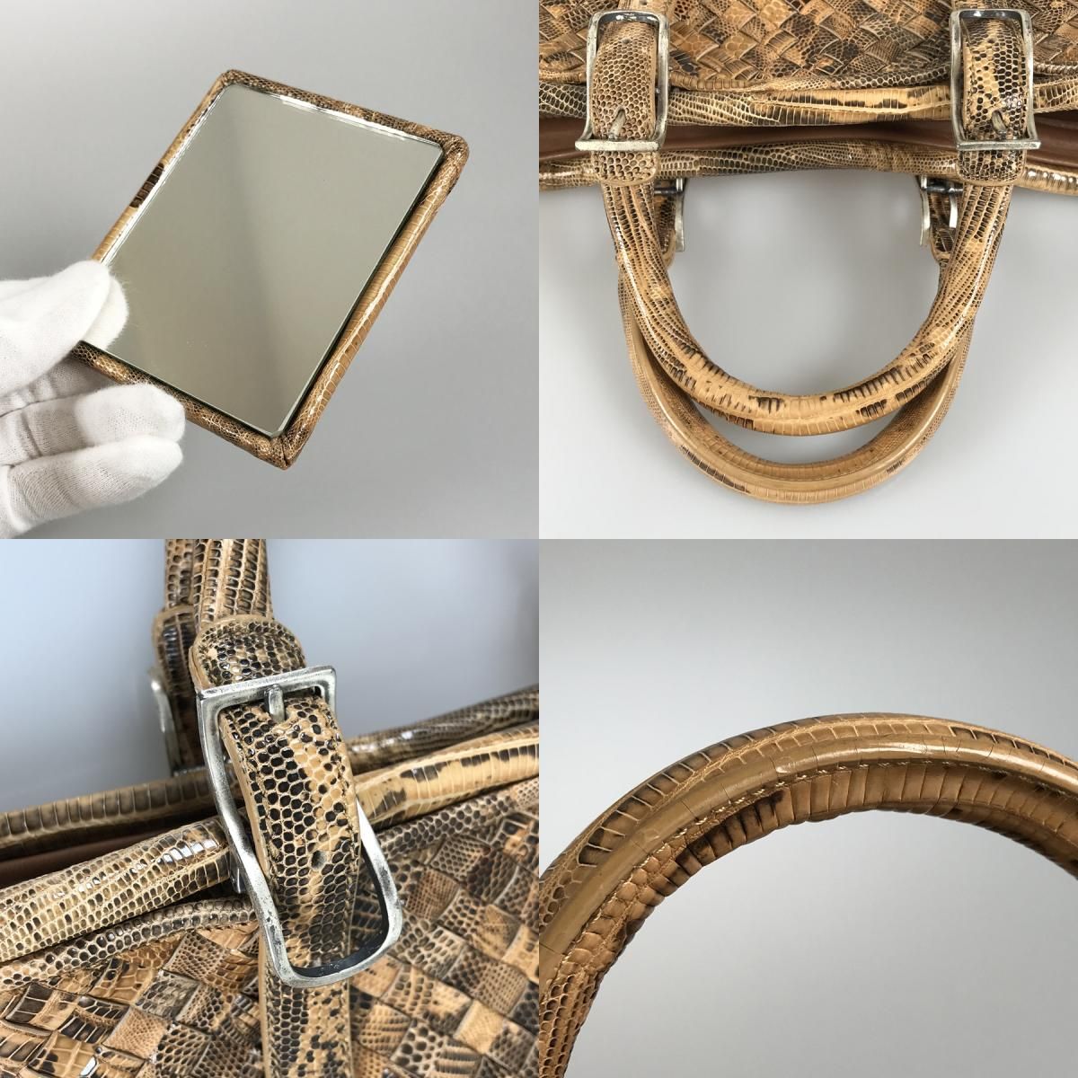 ボッテガヴェネタ BOTTEGA VENETA イントレチャート 水蛇 パイソン トートバッグ sh【中古】 ボッテガヴェネタ BOTTEGA VENETA イントレチャート 水蛇 パイソン トートバッグ sh【中古】