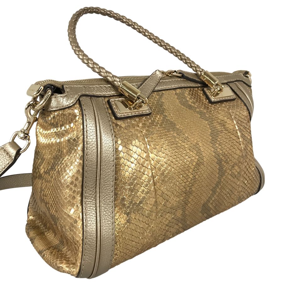 グッチ GUCCI ベラ パイソンバンブー2WAYバッグ 282300 パイソン トートバッグ sh【中古】 グッチ GUCCI ベラ パイソンバンブー2WAYバッグ 282300 パイソン トートバッグ sh【中古】