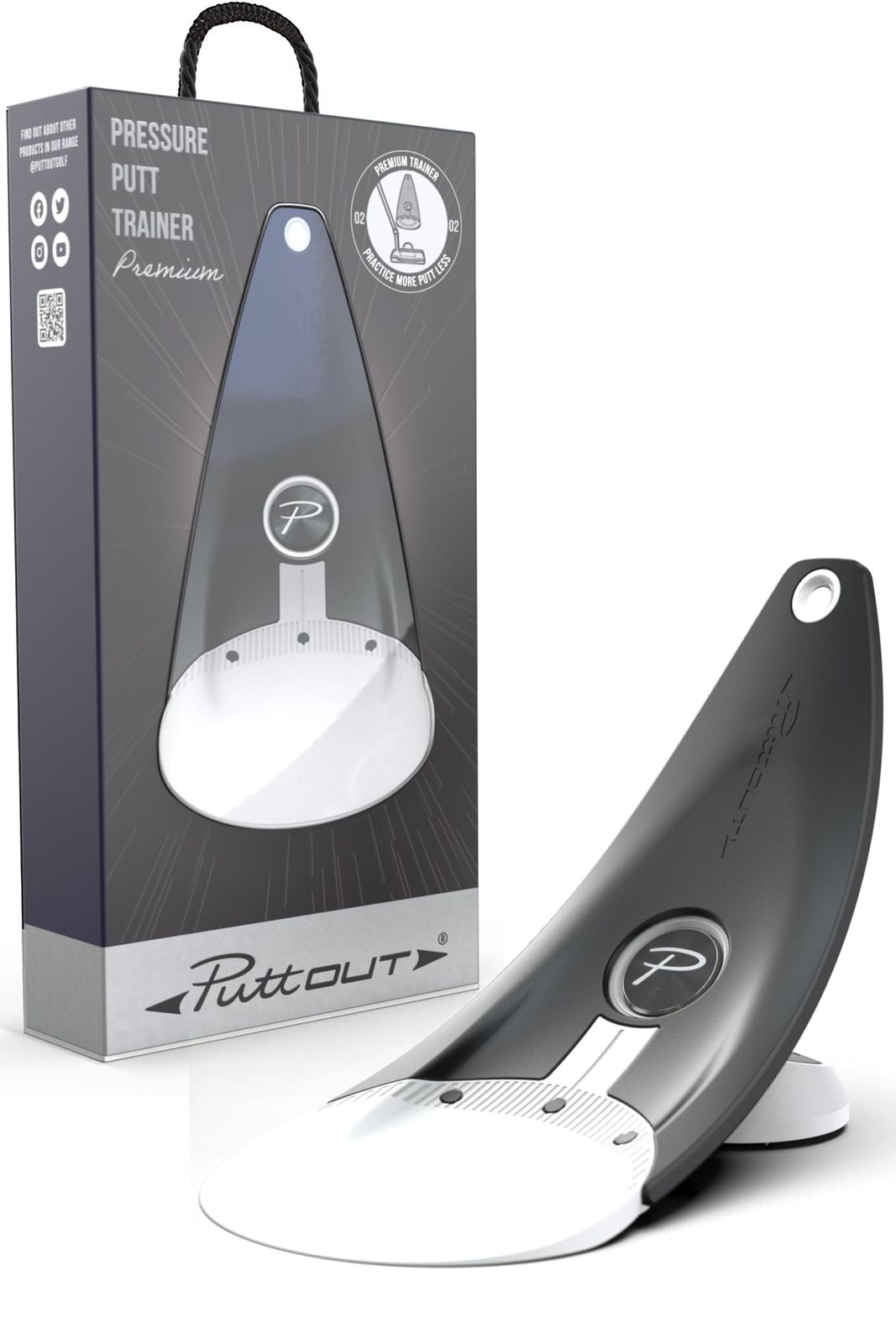 PuttOUT（パットアウト） パター練習器具 プレミアムプレッシャーパットトレーナー パター 練習 ゴルフ練習 【 室内で出来る本格的なパッティング練習 】ゴルフ練習器具 (距離感や方向性の調整に!) 練習器具 ゴルフパター練習器具★ 3337d85a