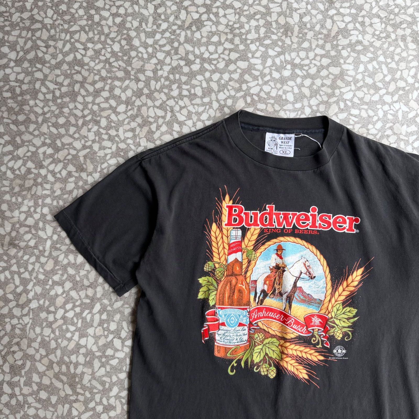 Budweiser / 90’s usa製 King of Beers Tee バドワイザー 90年代　アメリカ製　シングルステッチTシャツ　お酒 ストリート ユニセックス　半袖　フロントプリント　アルコール