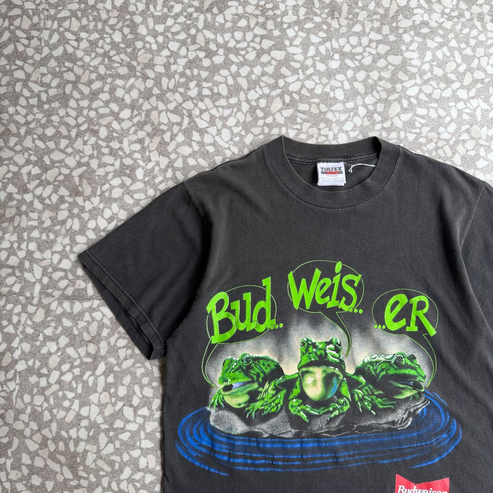 【早い者勝ち】90s バドワイザー　カエル　Tシャツ TULTEX / 90's usa製 Budweiser print Tee バドワイザー 90年代
