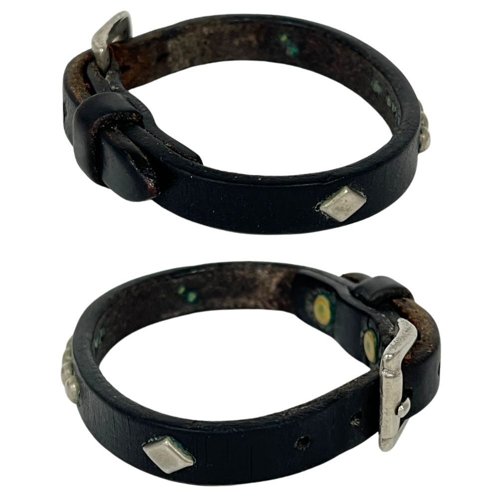 WOLF'S HEAD ウルフズヘッド 10MM スタッズ レザー ブレスレット