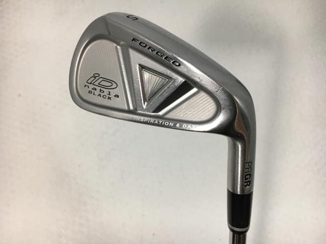 返品OK 【中古ゴルフクラブ】(6本セット)プロギア iD nabla(ナブラ) BLACK(ブラック) フォージド アイアン スペックスチール3 5～9.P