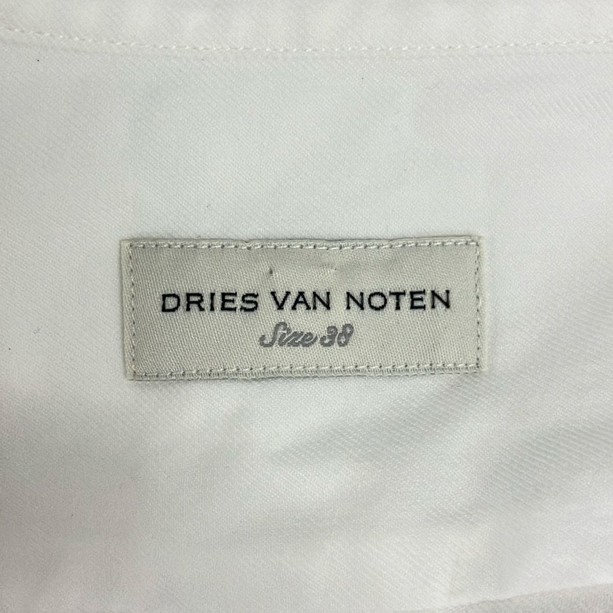 DRIES VAN NOTEN(ドリスヴァンノッテン) ワンピース サイズ38 L レディース美品 - 白 長袖/ひざ丈/シャツワンピ DRIES VAN NOTEN(ドリスヴァンノッテン) ワンピース サイズ38 L レディース美品 - 白 長袖/ひざ丈/シャツワンピ